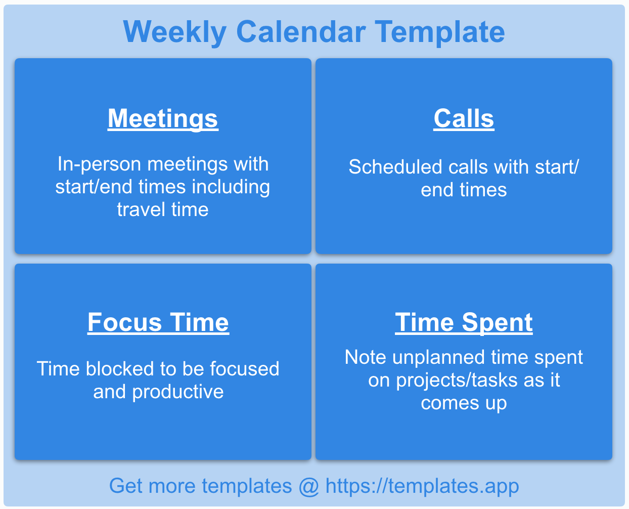 Weekly Calendar Template by Templates.App