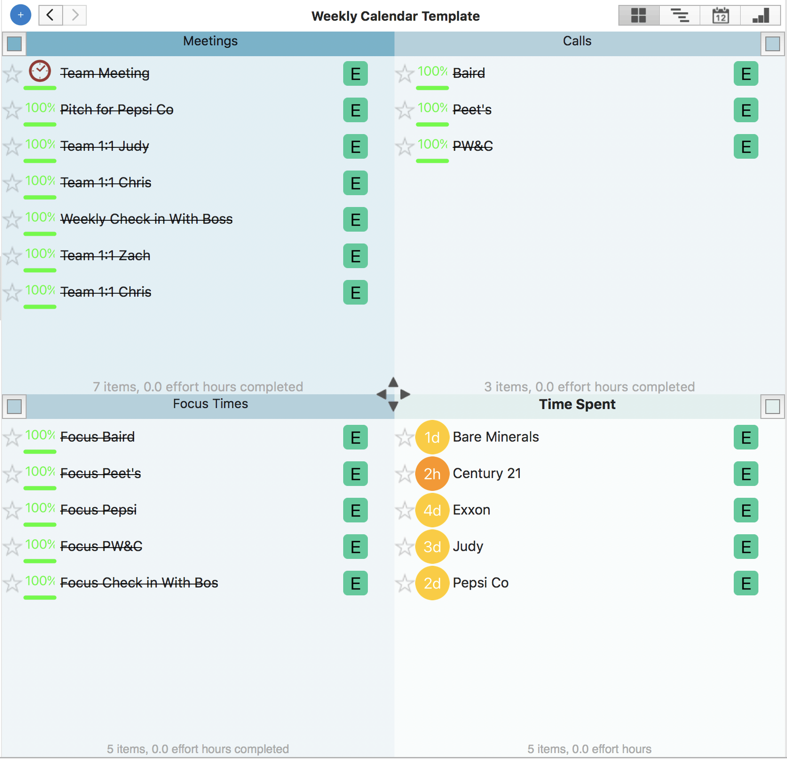 Weekly Calendar Template by Templates.App