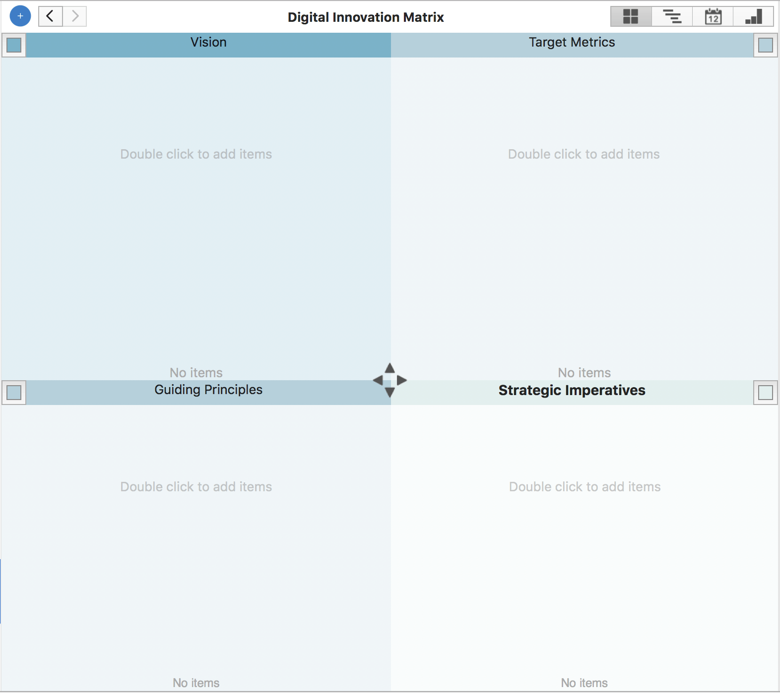 Digital Innovation Matrix by Templates.app